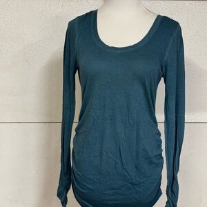 Motherhood Deep Teal Long Sleeve Top